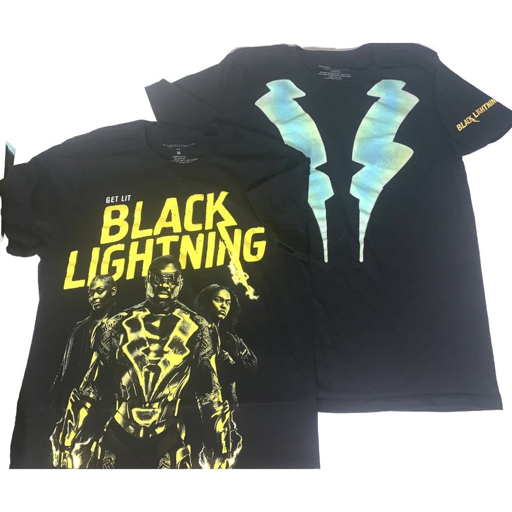 Black Lightning DC Comics Adult Medium Lot Of 2 Shirts